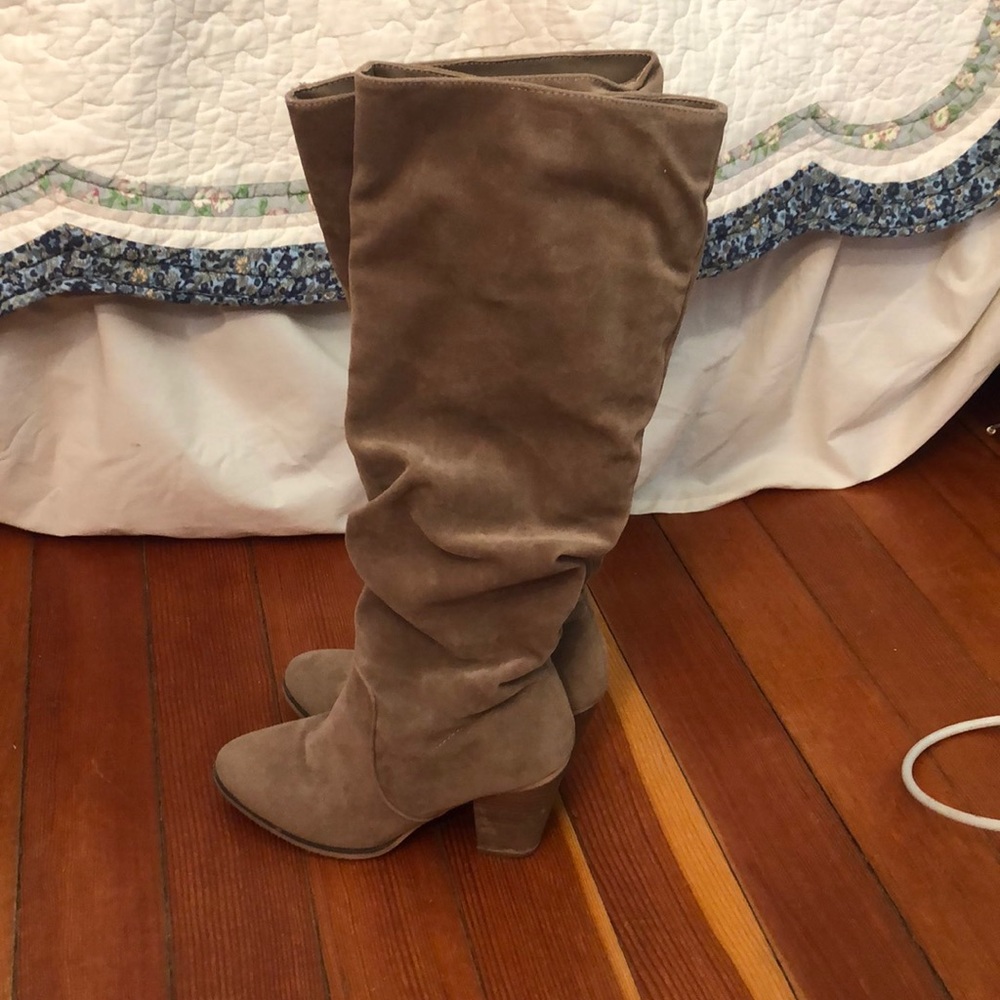 Taupe knee high Boots
